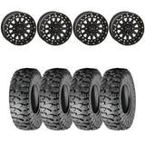 System 3 Matte Black SB-6 Beadlocks & Atturo Trail Blade Boss Wheel & Tire Kit