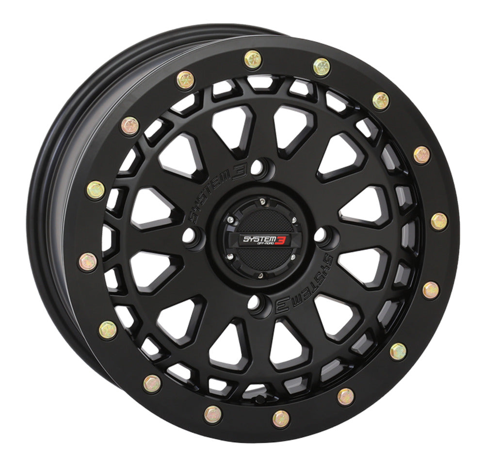 System 3 Matte Black SB-6 Beadlocks & Atturo Trail Blade Boss Wheel & Tire Kit
