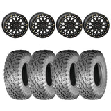 System 3 Matte Black SB-6 Beadlocks & Atturo Trail Blade X/T Wheel & Tire Kit