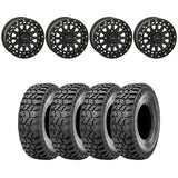 System 3 Matte Black SB-6 Beadlocks & Sedona Ridge Saw Wheel & Tire Kit