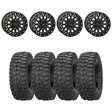 System 3 Matte Black SB-6 Beadlocks & Sedona Rockabilly Wheel & Tire Kit