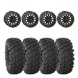System 3 Matte Black SB-6 Beadlocks & System 3 Offroad XTR370 Wheel & Tire Kit