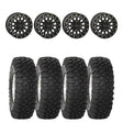 System 3 Matte Black SB-6 Beadlocks & System 3 Radial XC450 Wheel & Tire Kit