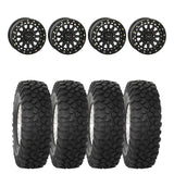 System 3 Matte Black SB-6 Beadlocks & System 3 Radial XC450 Wheel & Tire Kit