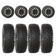 System 3 Matte Black SB-6 Beadlocks & System 3 RC500 10 Ply Rock Crawler Wheel & Tire Kit