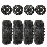 System 3 Matte Black SB-6 Beadlocks & System 3 RC500 10 Ply Rock Crawler Wheel & Tire Kit