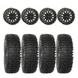 System 3 Matte Black SB-6 Beadlocks & System 3 RC500S 8 Ply Rock Crawler Wheel & Tire Kit