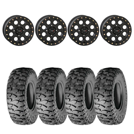 System 3 Matte Black SB-7 Beadlock & Atturo Trail Blade Boss Wheel & Tire Kit