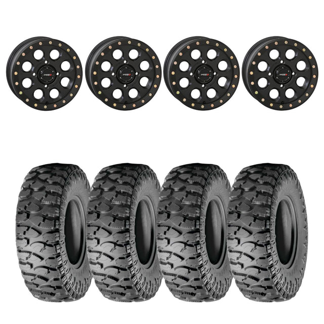 System 3 Matte Black SB-7 Beadlock & Atturo Trail Blade Boss Wheel & Tire Kit