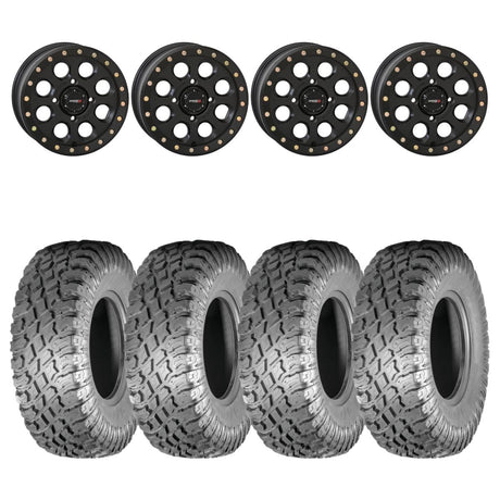 System 3 Matte Black SB-7 Beadlock & Atturo Trail Blade X/T Wheel & Tire Kit