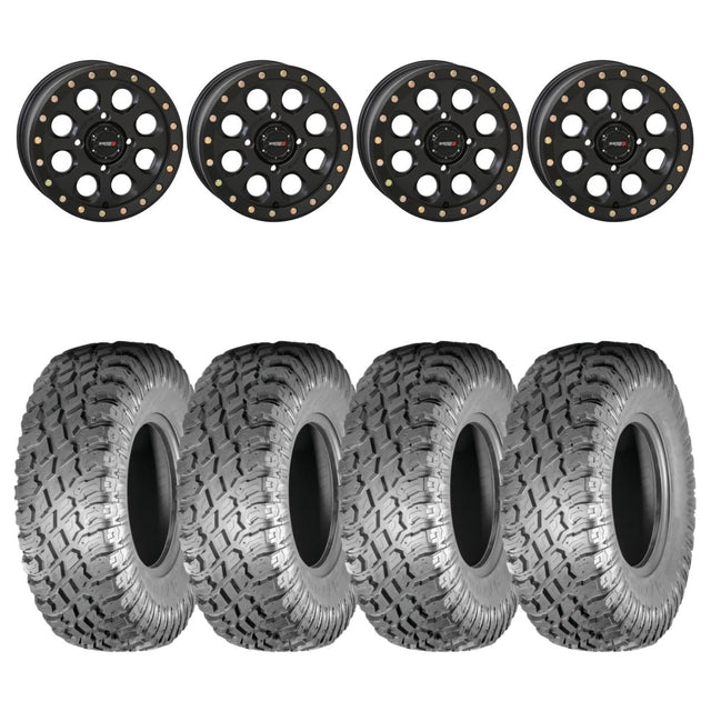 System 3 Matte Black SB-7 Beadlock & Atturo Trail Blade X/T Wheel & Tire Kit