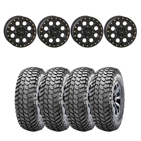 System 3 Matte Black SB-7 Beadlock & Maxxis Liberty Performance Off Road Wheel & Tire Kit