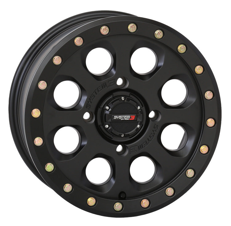 System 3 Matte Black SB-7 Beadlock & Maxxis Liberty Performance Off Road Wheel & Tire Kit
