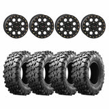 System 3 Matte Black SB-7 Beadlock & Maxxis Radial Carnivore Wheel & Tire Kit
