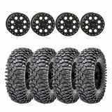 System 3 Matte Black SB-7 Beadlock & Maxxis Radial Roxxzilla Wheel & Tire Kit