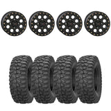 System 3 Matte Black SB-7 Beadlock & Sedona Rockabilly Wheel & Tire Kit