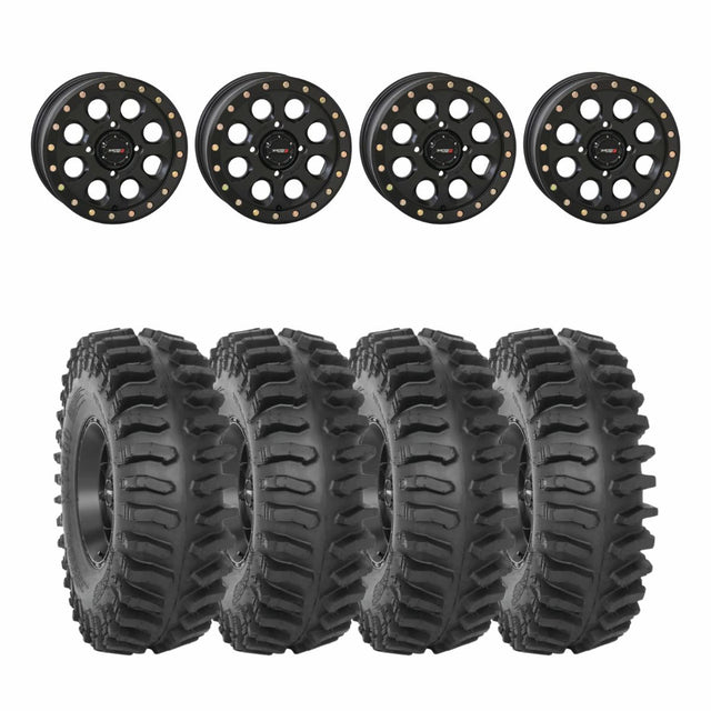 System 3 Matte Black SB-7 Beadlock & System 3 Extreme Trail Radial XT400 Wheel & Tire Kit