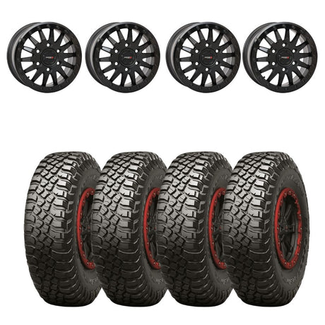 System 3 Matte Black SB-8 6-Lug Beadlock & BFGoodrich Mud-Terrain T/A KM3 Wheel & Tire Kit