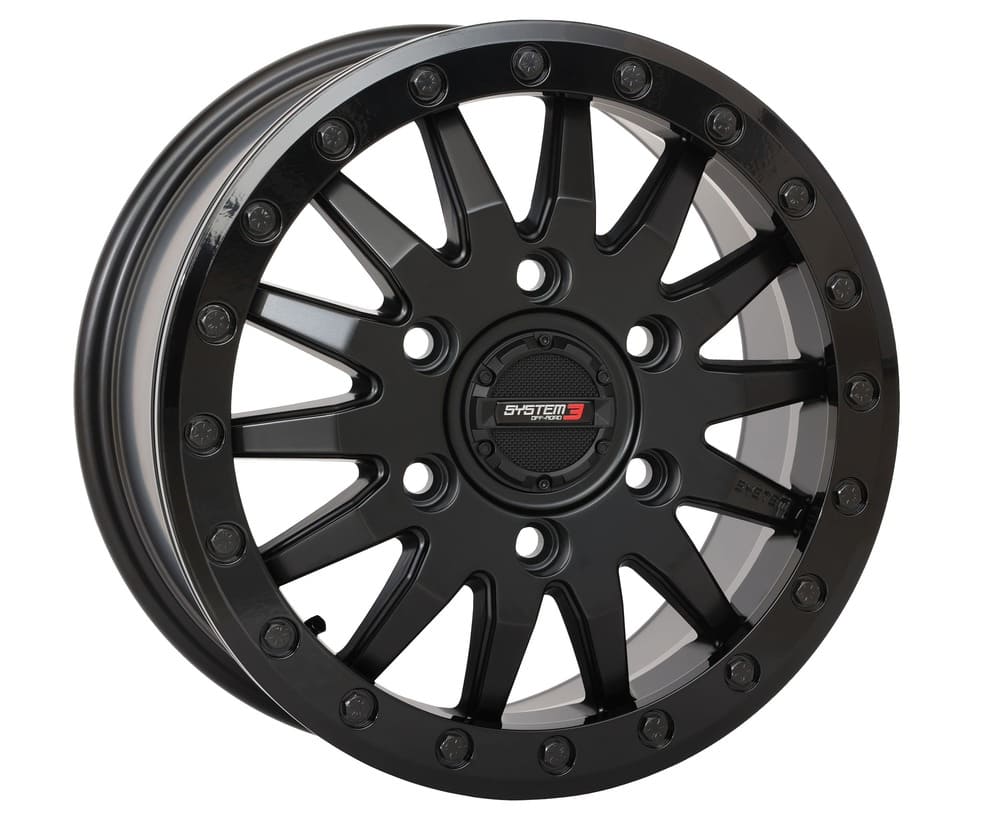 System 3 Matte Black SB-8 6-Lug Beadlock & Maxxis Liberty Performance Off Road Wheel & Tire Kit