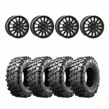 System 3 Matte Black SB-8 6-Lug Beadlock & Maxxis Radial Carnivore Wheel & Tire Kit
