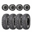 System 3 Matte Black SB-8 6-Lug Beadlock & Maxxis Radial Roxxzilla Wheel & Tire Kit