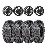 System 3 Matte Black SB-8 6-Lug Beadlock & Maxxis Radial Roxxzilla Wheel & Tire Kit