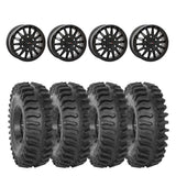 System 3 Matte Black SB-8 Beadlock 6-Lug & System 3 Extreme Trail Radial XT400 Wheel & Tire Kit