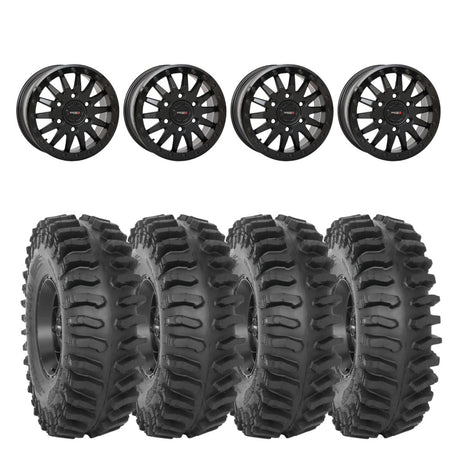 System 3 Matte Black SB-8 Beadlock 6-Lug & System 3 Extreme Trail Radial XT400 Wheel & Tire Kit