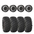 System 3 Matte Black SB-8 Beadlock 6-Lug & System 3 Offroad XTR370 Wheel & Tire Kit