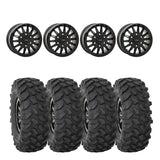 System 3 Matte Black SB-8 Beadlock 6-Lug & System 3 Offroad XTR370 Wheel & Tire Kit