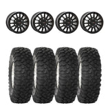 System 3 Matte Black SB-8 Beadlock 6-Lug & System 3 Radial XC450 Wheel & Tire Kit