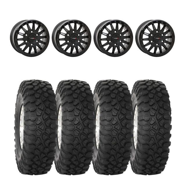 System 3 Matte Black SB-8 Beadlock 6-Lug & System 3 Radial XC450 Wheel & Tire Kit