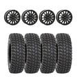 System 3 Matte Black SB-8 Beadlock 6-Lug & System 3 Radial XCR350 UTV Wheel & Tire Kit
