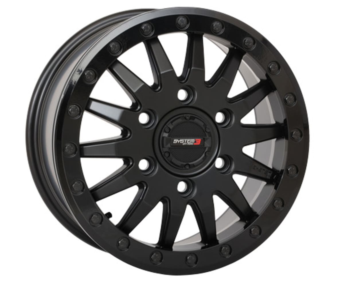 System 3 Matte Black SB-8 Beadlock 6-Lug & System 3 RC500S 8 Ply Rock Crawler Wheel & Tire Kit