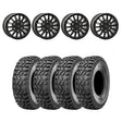 System 3 Matte Black SB-8 Beadlock & Sedona Ridge Saw Wheel & Tire Kit