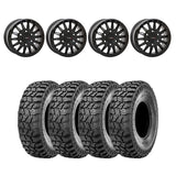 System 3 Matte Black SB-8 Beadlock & Sedona Ridge Saw Wheel & Tire Kit