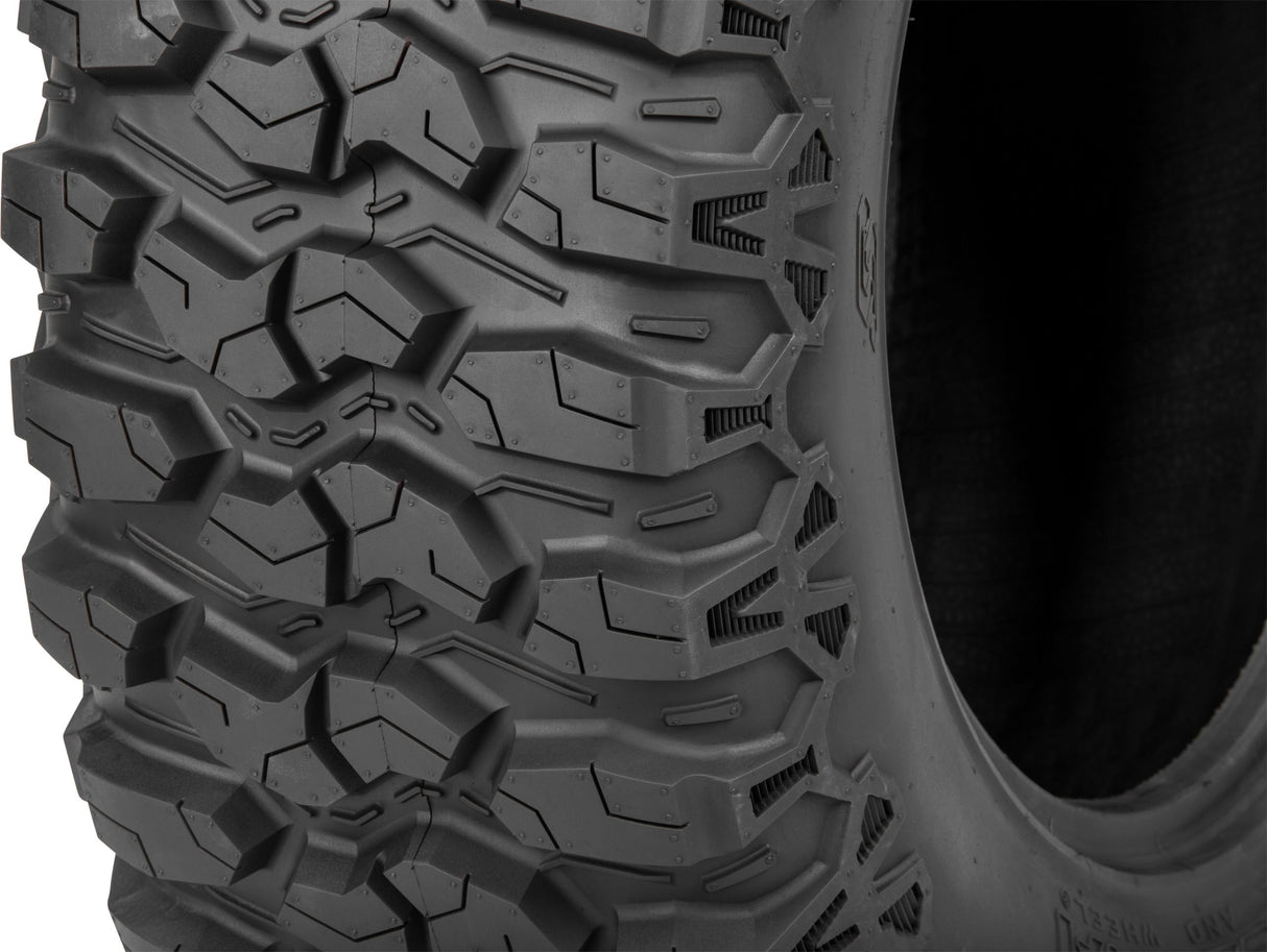 System 3 Matte Black SB-8 Beadlock 6-Lug & Sedona Trail Saw Wheel & Tire Kit