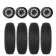 System 3 Matte Black w/Gloss Black Ring SB-9 Beadlock & System 3 DX440 Offroad Wheel & Tire Kit