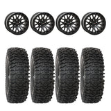 System 3 Matte Black w/Gloss Black Ring SB-9 Beadlock & System 3 RC500 10 Ply Rock Crawler Wheel & Tire Kit
