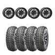 System 3 Matte Black with Gloss Black Ring SB-9 Beadlock & Maxxis Liberty Performance Off Road Wheel & Tire Kit