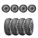 System 3 Matte Brushed Grey SB-8 5-Lug Beadlock & Maxxis Liberty Performance Off Road Wheel & Tire Kit