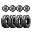 System 3 Matte Brushed Grey SB-8 5-Lug Beadlock & Maxxis Radial Carnivore Wheel & Tire Kit