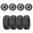System 3 Matte Brushed Grey SB-8 5-Lug Beadlock & Sedona Rockabilly Wheel & Tire Kit