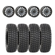 System 3 Matte Brushed Grey SB-8 5-Lug Beadlock & System 3 Radial XCR350 UTV Wheel & Tire Kit