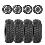 System 3 Matte Brushed Grey SB-8 5-Lug Beadlock & System 3 Radial XCR350 UTV Wheel & Tire Kit