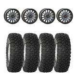 system-3-matte-brushed-grey-sb-8-beadlock-5-lug-system-3-radial-xc450-wheel-tire-kit