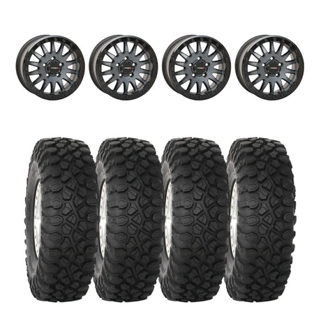 system-3-matte-brushed-grey-sb-8-beadlock-5-lug-system-3-radial-xc450-wheel-tire-kit