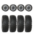 System 3 Matte Brushed Grey SB-8 Beadlock 5-Lug & System 3 RC500 10 Ply Rock Crawler Wheel & Tire Kit