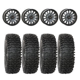 System 3 Matte Brushed Grey SB-8 Beadlock 5-Lug & System 3 RC500S 8 Ply Rock Crawler Wheel & Tire Kit