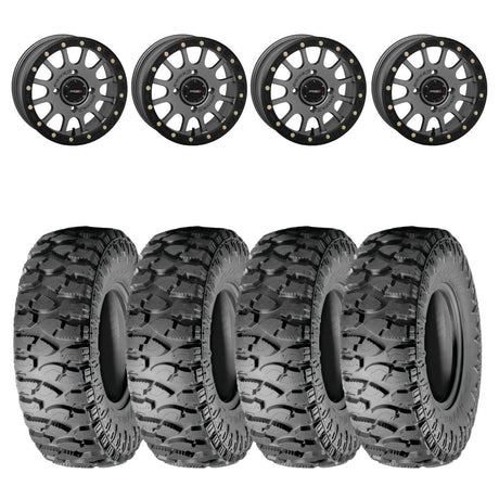 System 3 Matte Gunmetal SB-5 Beadlock & Atturo Trail Blade Boss Wheel & Tire Kit